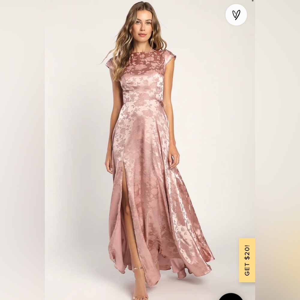 NWT Lulus Pink Cutout Maxi Dress Size Large